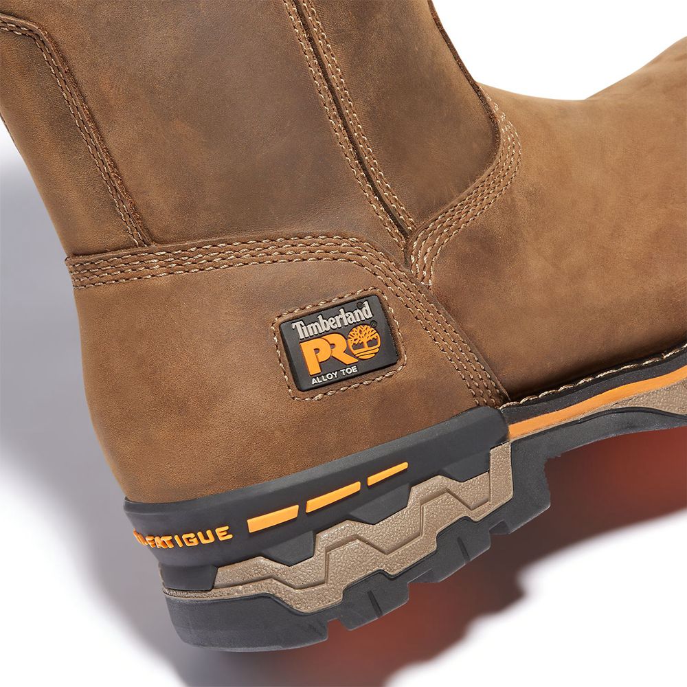 Timberland Μποτακια Εργασίας Ανδρικα Καφε - Pro® Ag Boss Alloy Toe Pull-On - Greece 7092134-XL